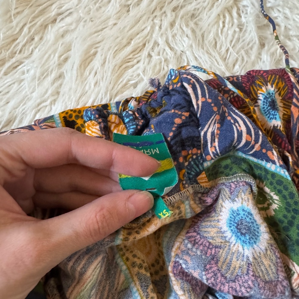 Farm Rio Side Tie Pattern Tank Top XS - Picture 7 of 7
